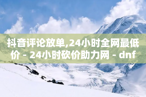 抖音评论放单,24小时全网最低价 - 24小时砍价助力网 - dnf卡盟24小时自动发卡平台