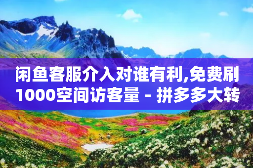 闲鱼客服介入对谁有利,免费刷1000空间访客量 - 拼多多大转盘助力网站免费 - 天天领权益是什么平台