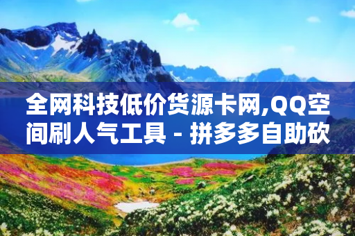 全网科技低价货源卡网,QQ空间刷人气工具 - 拼多多自助砍价网站 - 拼多多麻将元宝没有了怎么办