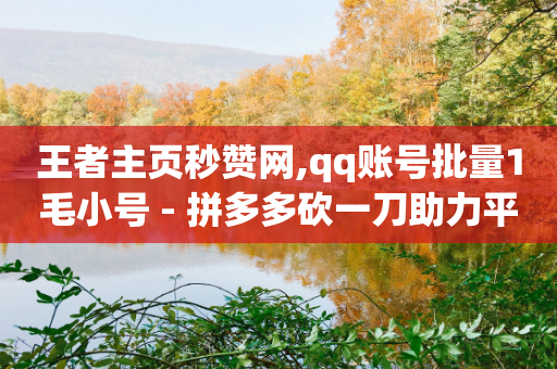 王者主页秒赞网,qq账号批量1毛小号 - 拼多多砍一刀助力平台 - 拼多多人工服务平台