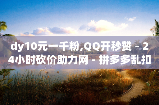 dy10元一千粉,QQ开秒赞 - 24小时砍价助力网 - 拼多多乱扣费怎么要回来?