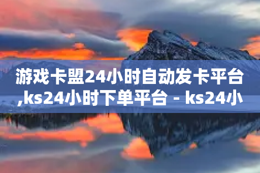 游戏卡盟24小时自动发卡平台,ks24小时下单平台 - ks24小时下单平台 - 24小时自助下单超便宜