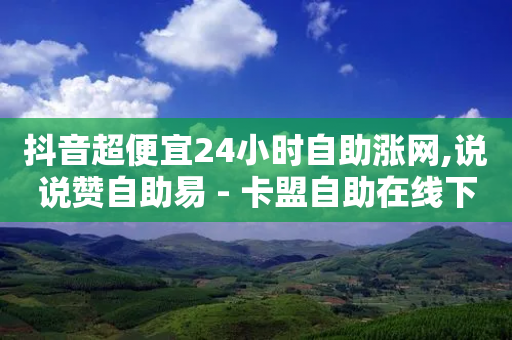 抖音超便宜24小时自助涨网,说说赞自助易 - 卡盟自助在线下单 - 24小时自助下单云小店