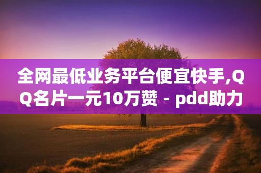 全网最低业务平台便宜快手,QQ名片一元10万赞 - pdd助力平台网站 - 拼多多挣佣金的怎么做