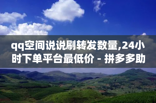 qq空间说说刷转发数量,24小时下单平台最低价 - 拼多多助力24小时网站 - 助力平台有真的吗-第1张图片-靖非智能科技传媒