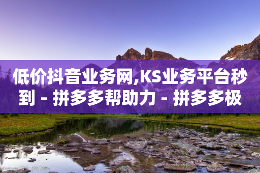 低价抖音业务网,KS业务平台秒到 - 拼多多帮助力 - 拼多多极速是什么意思-第1张图片-靖非智能科技传媒