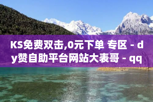 KS免费双击,0元下单 专区 - dy赞自助平台网站大表哥 - qq刷钻卡盟永久网站-第1张图片-靖非智能科技传媒