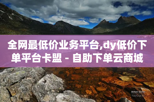 全网最低价业务平台,dy低价下单平台卡盟 - 自助下单云商城 - 抖音卡盟24小时自动发卡平台-第1张图片-靖非智能科技传媒