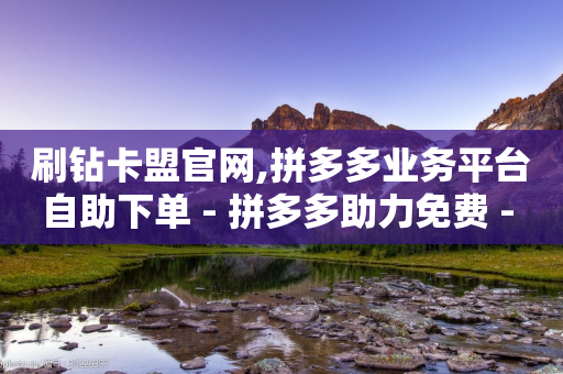 刷钻卡盟官网,拼多多业务平台自助下单 - 拼多多助力免费 - 拼多多15元10刀-第1张图片-靖非智能科技传媒