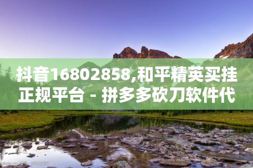 抖音16802858,和平精英买挂正规平台 - 拼多多砍刀软件代砍平台 - 拼多多拉人平台助力