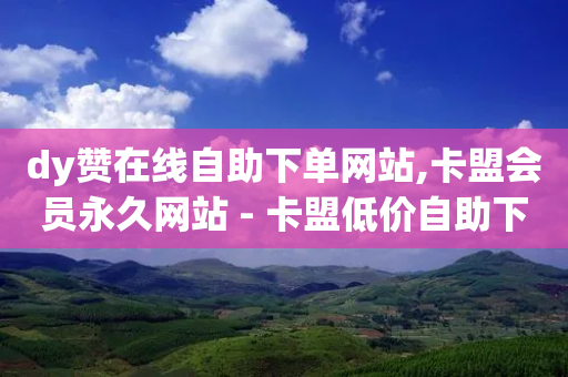 dy赞在线自助下单网站,卡盟会员永久网站 - 卡盟低价自助下单 - 抖音充值APP-第1张图片-靖非智能科技传媒