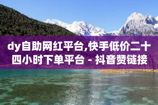 dy自助网红平台,快手低价二十四小时下单平台 - 抖音赞链接 - qq空间访客量购买网站-第1张图片-靖非智能科技传媒