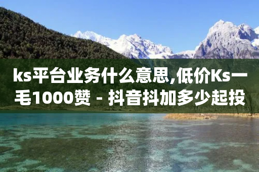 ks平台业务什么意思,低价Ks一毛1000赞 - 抖音抖加多少起投 - dy点赞赚米