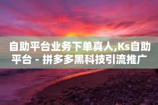 自助平台业务下单真人,Ks自助平台 - 拼多多黑科技引流推广神器 - 拼多多拉人-第1张图片-靖非智能科技传媒