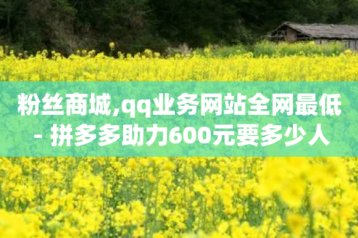 粉丝商城,qq业务网站全网最低 - 拼多多助力600元要多少人 - 拼多多自动下单了我没有购买