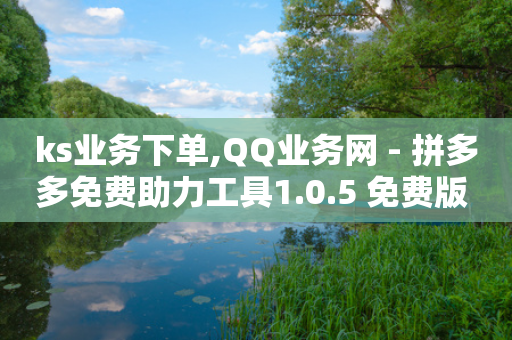 ks业务下单,QQ业务网 - 拼多多免费助力工具1.0.5 免费版 - 拼多多吞刀处理方法