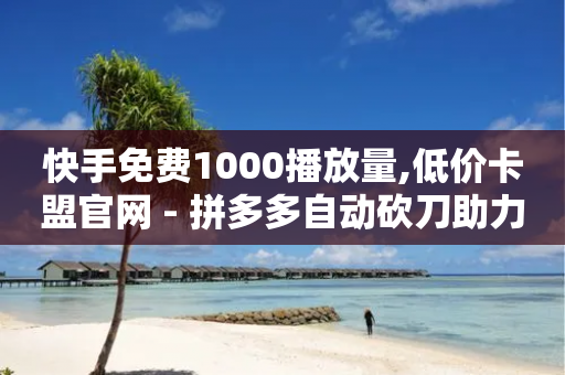 快手免费1000播放量,低价卡盟官网 - 拼多多自动砍刀助力软件 - 可以帮别人点拼多多助力吗-第1张图片-靖非智能科技传媒