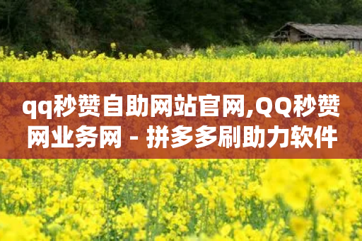 qq秒赞自助网站官网,QQ秒赞网业务网 - 拼多多刷助力软件 - 卡盟24小时自动发卡平台-第1张图片-靖非智能科技传媒