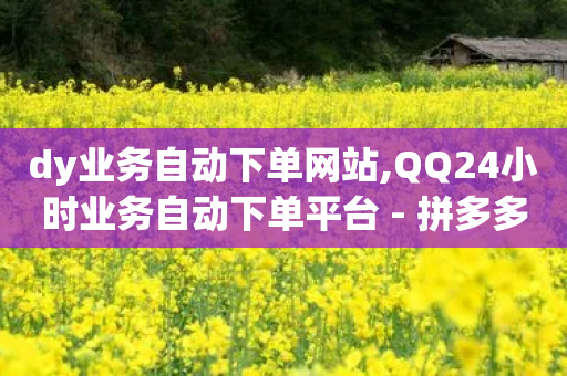 dy业务自动下单网站,QQ24小时业务自动下单平台 - 拼多多业务平台自助下单 - 排多多那个电话打的通-第1张图片-靖非智能科技传媒