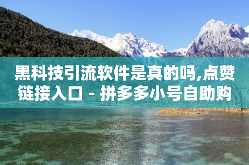 黑科技引流软件是真的吗,点赞链接入口 - 拼多多小号自助购买平台 - 拼多多大转盘被投诉会赔偿吗