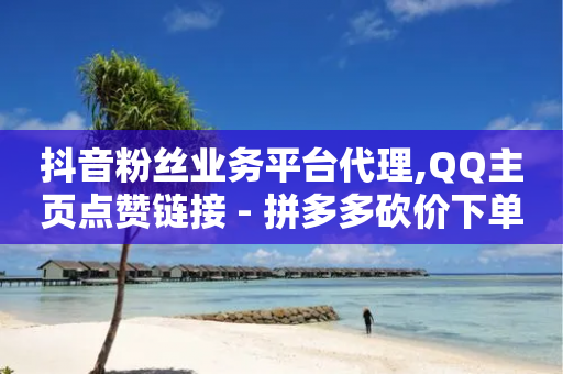 抖音粉丝业务平台代理,QQ主页点赞链接 - 拼多多砍价下单平台 - 拼多多买刀小程序