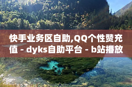 快手业务区自助,QQ个性赞充值 - dyks自助平台 - b站播放量业务自助平台