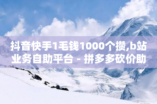 抖音快手1毛钱1000个攒,b站业务自助平台 - 拼多多砍价助力助手 - 拼多多电商指导无货源是真的吗-第1张图片-靖非智能科技传媒