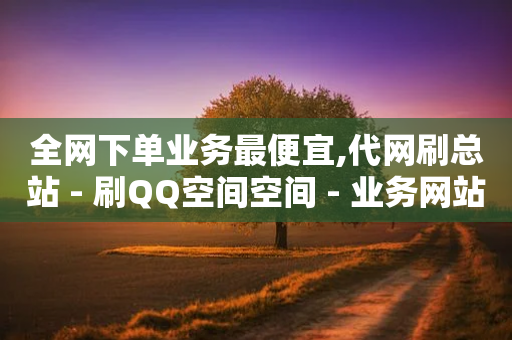 全网下单业务最便宜,代网刷总站 - 刷QQ空间空间 - 业务网站购买