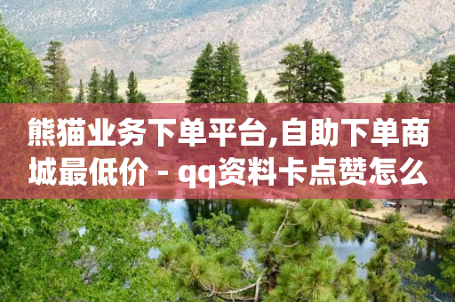 熊猫业务下单平台,自助下单商城最低价 - qq资料卡点赞怎么变多 - 云商城24小时自助下单下载