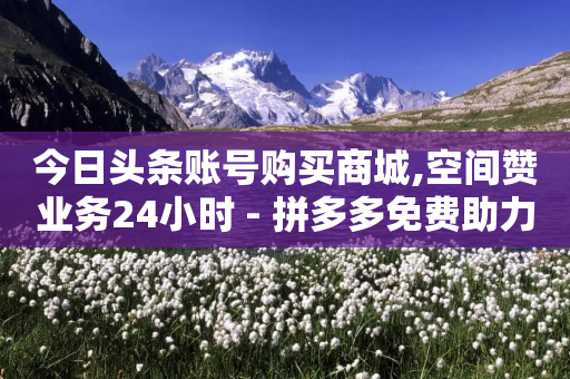 今日头条账号购买商城,空间赞业务24小时 - 拼多多免费助力网站 - 拼多多现金大转盘单