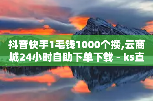 抖音快手1毛钱1000个攒,云商城24小时自助下单下载 - ks直播业务下单平台 - 快手一万粉丝-第1张图片-靖非智能科技传媒