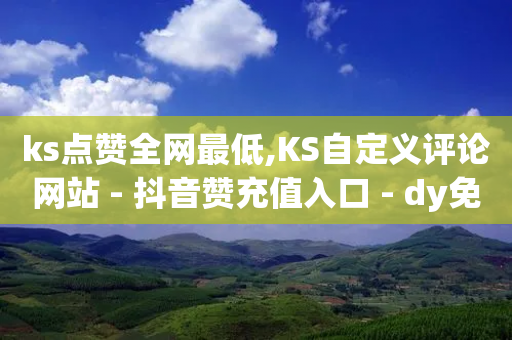 ks点赞全网最低,KS自定义评论网站 - 抖音赞充值入口 - dy免费24小时下单网站最新版