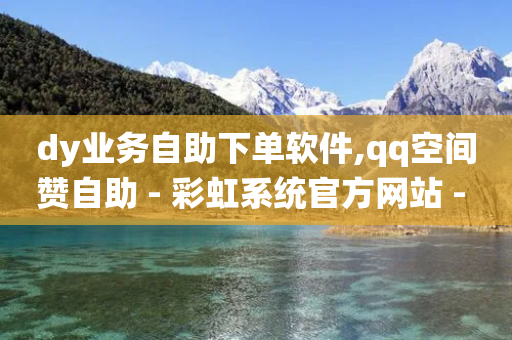 dy业务自助下单软件,qq空间赞自助 - 彩虹系统官方网站 - QQ业务网自助下单免费