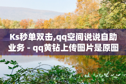 Ks秒单双击,qq空间说说自助业务 - qq黄钻上传图片是原图吗 - 抖音巨量千川直播有收益吗