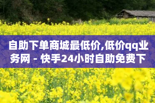 自助下单商城最低价,低价qq业务网 - 快手24小时自助免费下单软件 - 超低价qq空间业务-第1张图片-靖非智能科技传媒