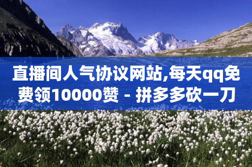 直播间人气协议网站,每天qq免费领10000赞 - 拼多多砍一刀助力平台 - 拼多多平台联系方法