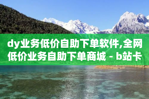 dy业务低价自助下单软件,全网低价业务自助下单商城 - b站卡盟在线自助下单 - Ks24小时秒单业务平台低价-第1张图片-靖非智能科技传媒