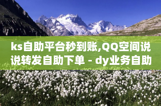 ks自助平台秒到账,QQ空间说说转发自助下单 - dy业务自助下单软件 - 抖音怎么做才能涨粉最快-第1张图片-靖非智能科技传媒