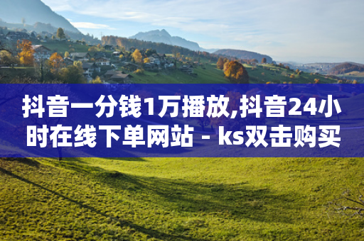 抖音一分钱1万播放,抖音24小时在线下单网站 - ks双击购买 - 抖音sz平台-第1张图片-靖非智能科技传媒