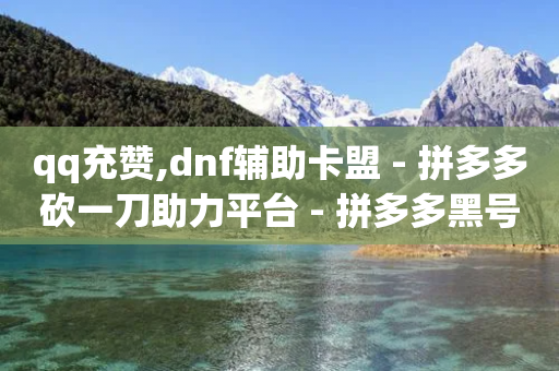 qq充赞,dnf辅助卡盟 - 拼多多砍一刀助力平台 - 拼多多黑号-第1张图片-靖非智能科技传媒