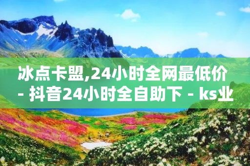 冰点卡盟,24小时全网最低价 - 抖音24小时全自助下 - ks业务专区云店商城-第1张图片-靖非智能科技传媒