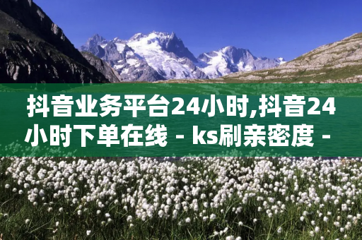 抖音业务平台24小时,抖音24小时下单在线 - ks刷亲密度 - 涨粉24小时下单-第1张图片-靖非智能科技传媒