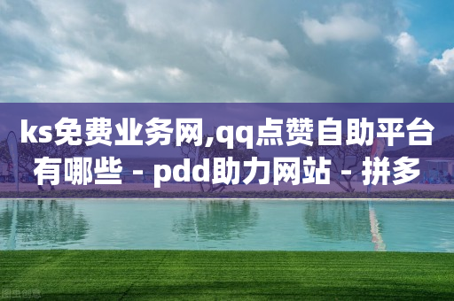 ks免费业务网,qq点赞自助平台有哪些 - pdd助力网站 - 拼多多到最后锦鲤附体是没有了吗-第1张图片-靖非智能科技传媒