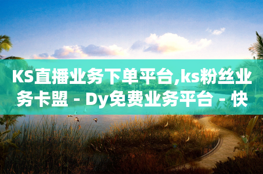 KS直播业务下单平台,ks粉丝业务卡盟 - Dy免费业务平台 - 快赞自助下单入口