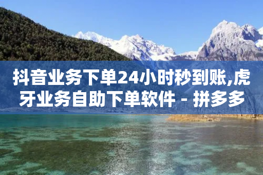 抖音业务下单24小时秒到账,虎牙业务自助下单软件 - 拼多多无限助力工具 - 拼多多官方群