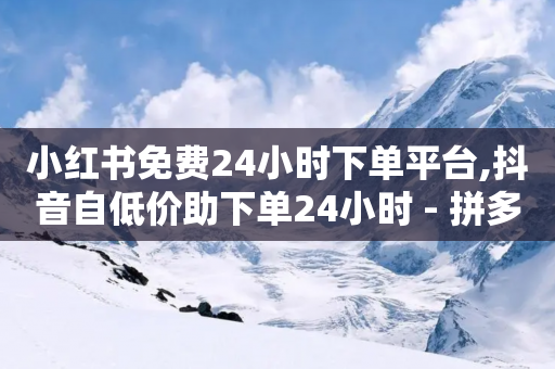 小红书免费24小时下单平台,抖音自低价助下单24小时 - 拼多多24小时助力平台 - 飞机号24h自助下单商城