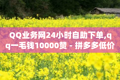 QQ业务网24小时自助下单,qq一毛钱10000赞 - 拼多多低价助力 - 拼多多700差兑换卡拼图-第1张图片-靖非智能科技传媒