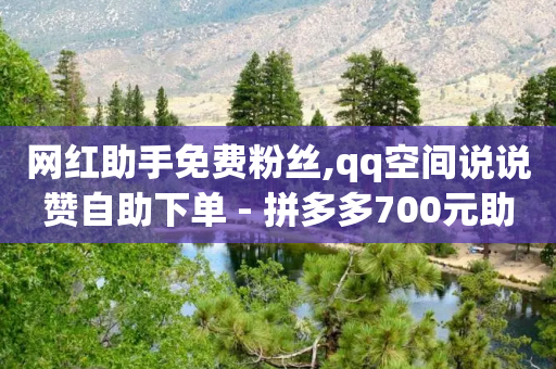 网红助手免费粉丝,qq空间说说赞自助下单 - 拼多多700元助力到元宝了 - 如何把互点助力给别人助力-第1张图片-靖非智能科技传媒