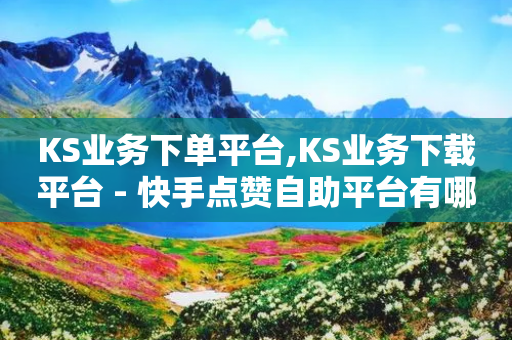 KS业务下单平台,KS业务下载平台 - 快手点赞自助平台有哪些 - 快手一元10000播放量软件-第1张图片-靖非智能科技传媒