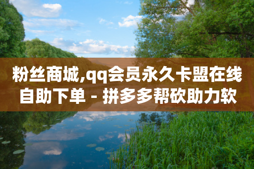 粉丝商城,qq会员永久卡盟在线自助下单 - 拼多多帮砍助力软件 - 拼多多抽兑换卡容易不-第1张图片-靖非智能科技传媒